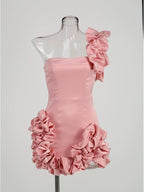 Off Shoulder Ruffle Mini Dress H6328