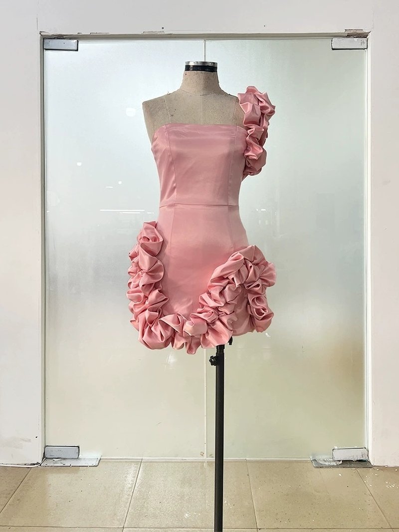 Off Shoulder Ruffle Mini Dress H6328