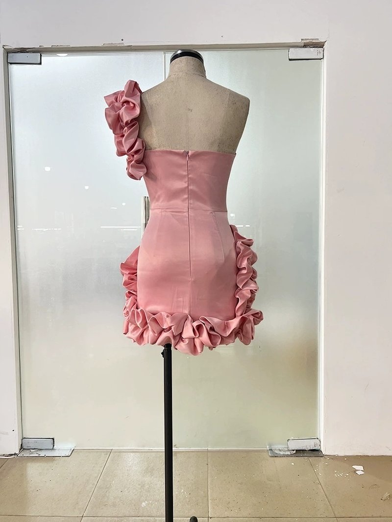 Off Shoulder Ruffle Mini Dress H6328