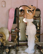 Off-Shoulder Ruffle Tiered Gown H6282