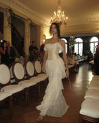 Off-Shoulder Ruffle Tiered Gown H6282
