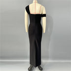 Off-Shoulder Sequin Maxi Dress H6806