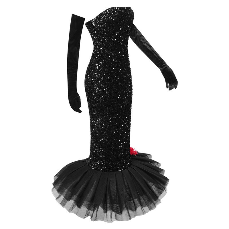 Off Shoulder Sequin Mermaid Dress H6120