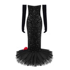 Off Shoulder Sequin Mermaid Dress H6120