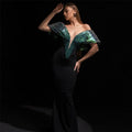 Off Shoulder Sequin Mermaid Gown H6828