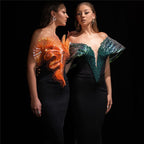 Off Shoulder Sequin Mermaid Gown H6828