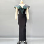 Off Shoulder Sequin Mermaid Gown H6828
