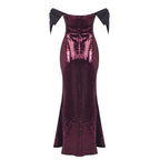 Off-Shoulder Sequin Mermaid Gown H7035