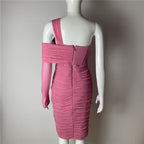 Off Shoulder Sheer Bandage Dress H5461