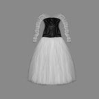 Off-Shoulder Tulle Maxi Dress H6078
