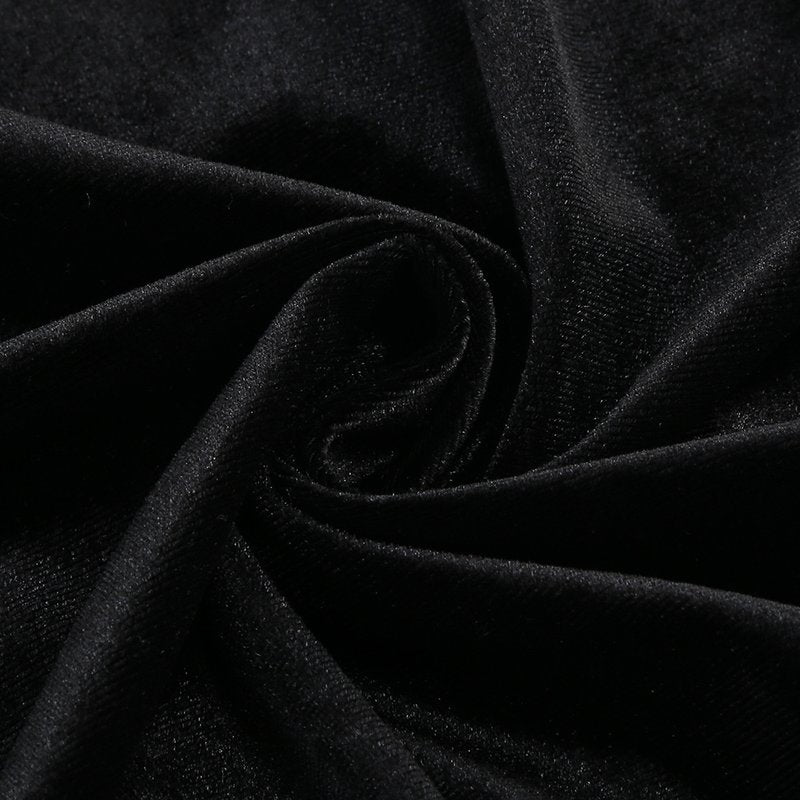 Off-Shoulder Velvet Gown with Floral Bow H6433
