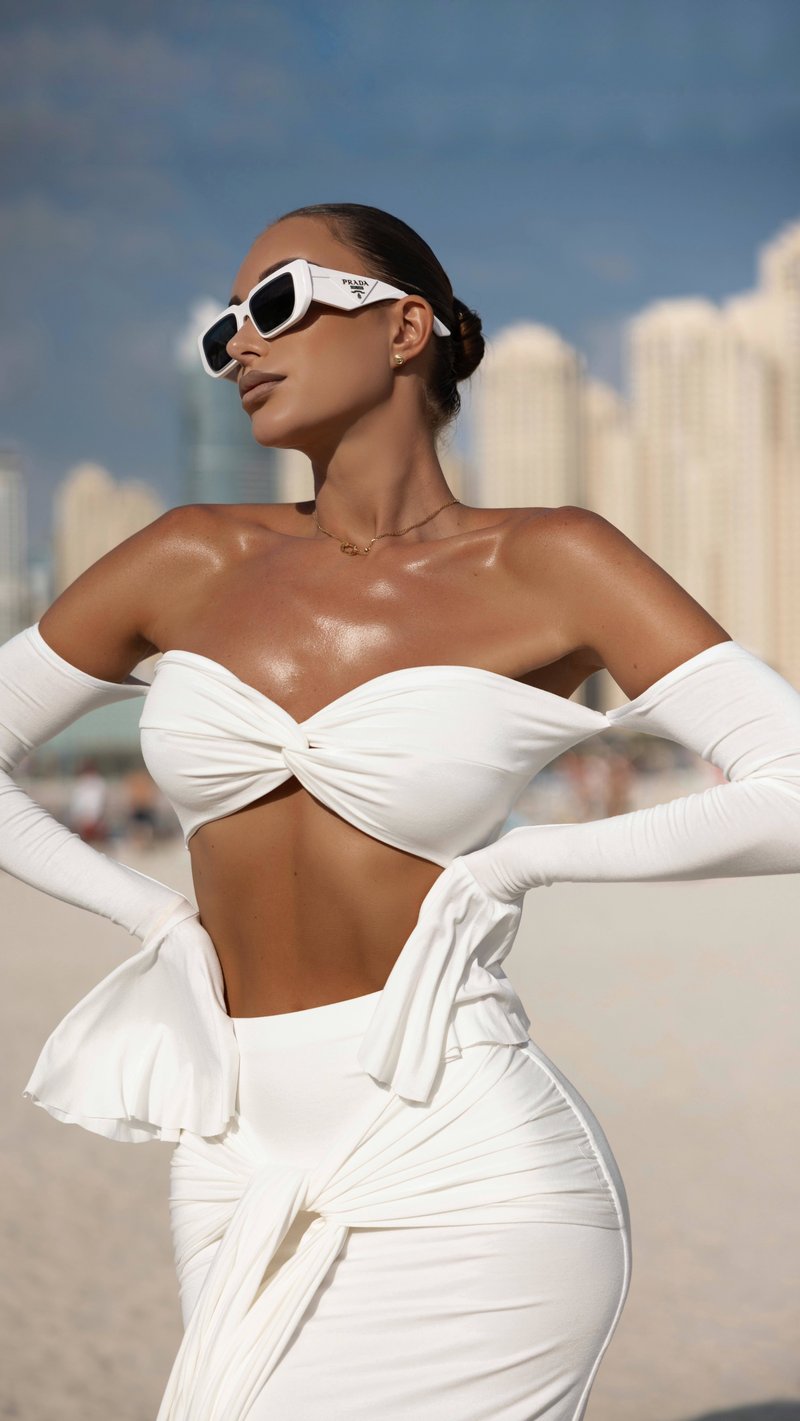 Off Shoulder White Maxi Dress H6899