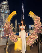Off Shoulder White Maxi Dress H6899