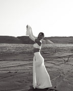 Off Shoulder White Maxi Dress H6899