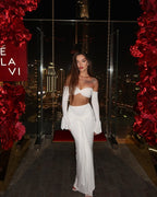 Off Shoulder White Maxi Dress H6899