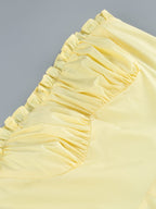 Off Shoulder Yellow Corset Midi Dress H6395