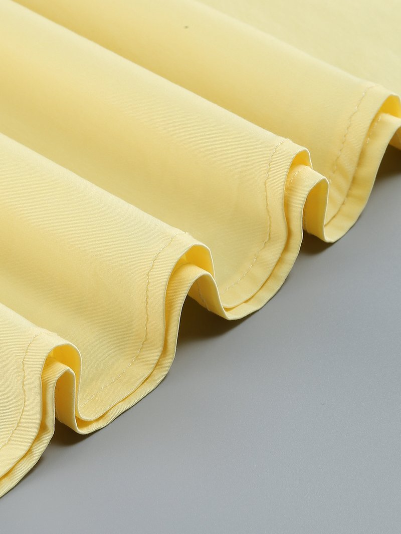 Off Shoulder Yellow Corset Midi Dress H6395