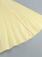 Off Shoulder Yellow Corset Midi Dress H6395