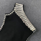 One Shoulder Chain Detail Mini Dress H6321