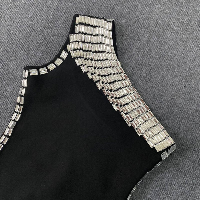 One Shoulder Chain Detail Mini Dress H6321