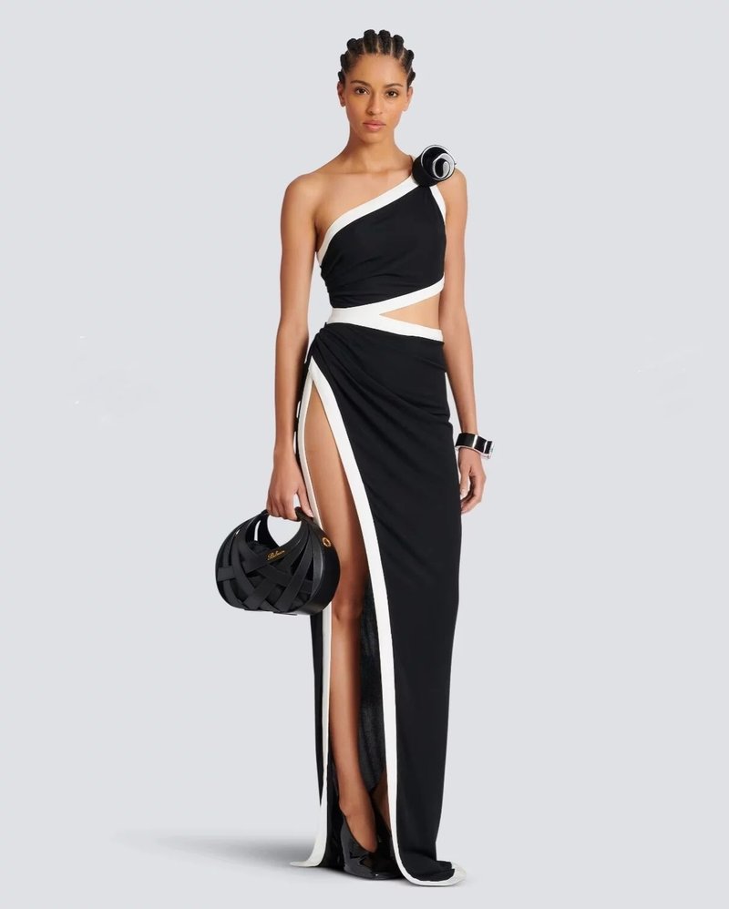 One Shoulder Cutout Maxi Dress H6351