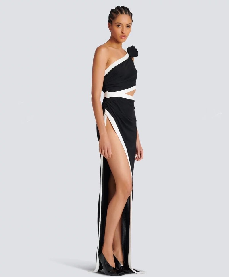 One Shoulder Cutout Maxi Dress H6351