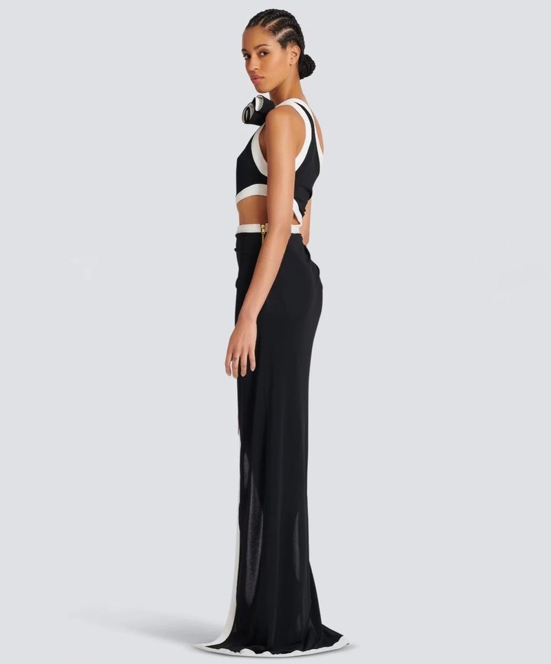 One Shoulder Cutout Maxi Dress H6351