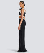 One Shoulder Cutout Maxi Dress H6351