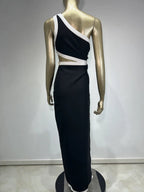 One Shoulder Cutout Maxi Dress H6351