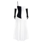 One-Shoulder Cutout Satin Gown H6691