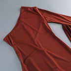 One Shoulder Draped Brown Maxi Dress H6893