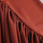 One Shoulder Draped Brown Maxi Dress H6893