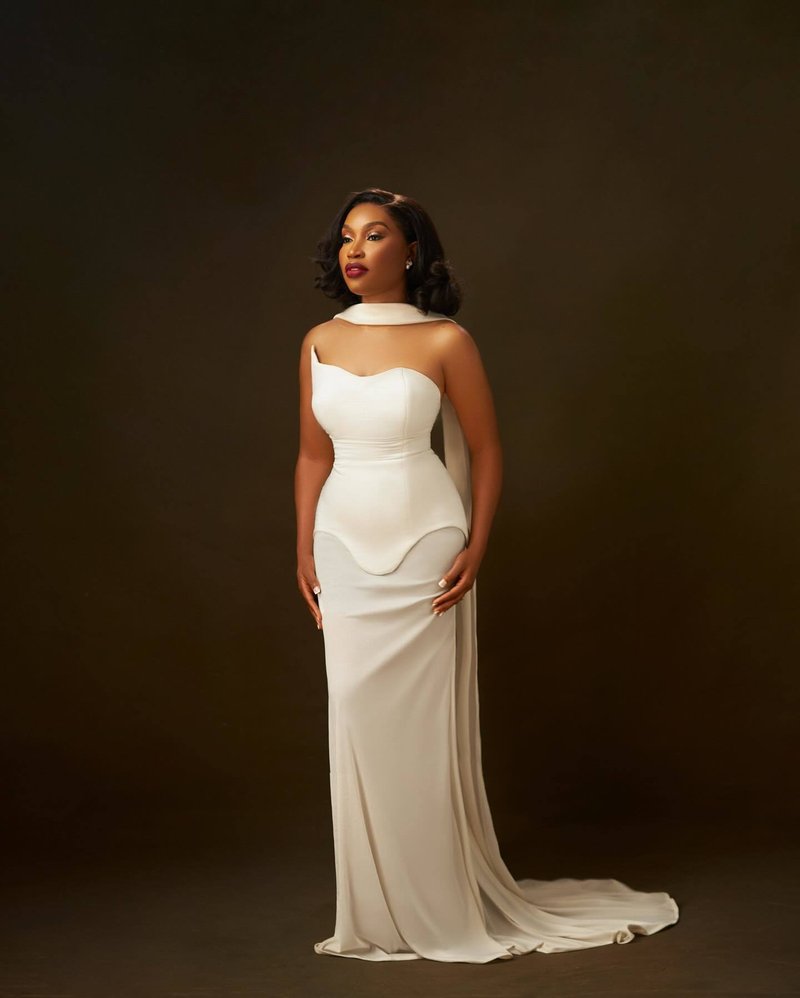 One Shoulder Draped Gown H6443