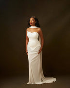 One Shoulder Draped Gown H6443