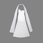 One Shoulder Draped Gown H6443