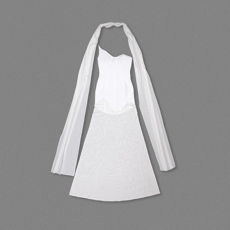 One Shoulder Draped Gown H6443