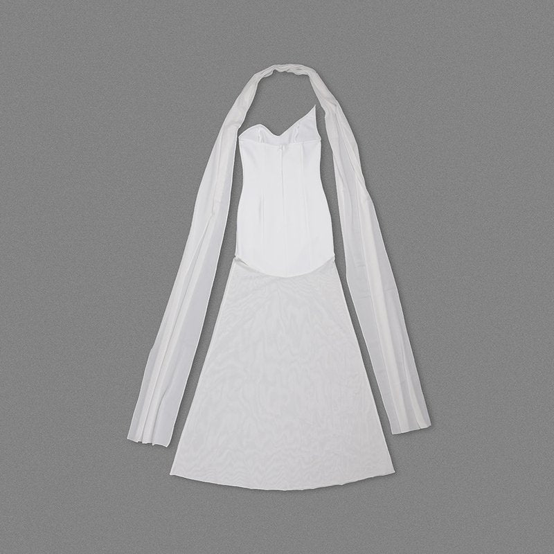 One Shoulder Draped Gown H6443