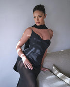 One Shoulder Draped Gown H6443