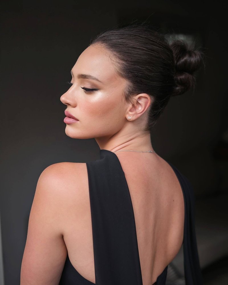 One Shoulder Draped Gown H6443