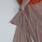 One Shoulder Draped Green Gown H6343