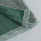 One Shoulder Draped Green Gown H6343