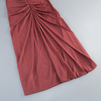 One Shoulder Draped Midi Dress H7090