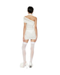 One Shoulder Draped Mini Dress H6854