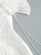 One Shoulder Draped Mini Dress H6854