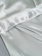 One Shoulder Draped Satin Midi Dress H6185