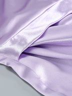 One Shoulder Draped Satin Midi Dress H6185