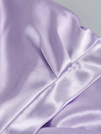 One Shoulder Draped Satin Midi Dress H6185