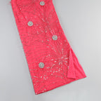One Shoulder Feather Beaded Maxi Dress H6252