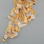 One Shoulder Floral Ruffle Maxi Dress H6256