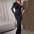 One Shoulder Flower Mermaid Gown H6695